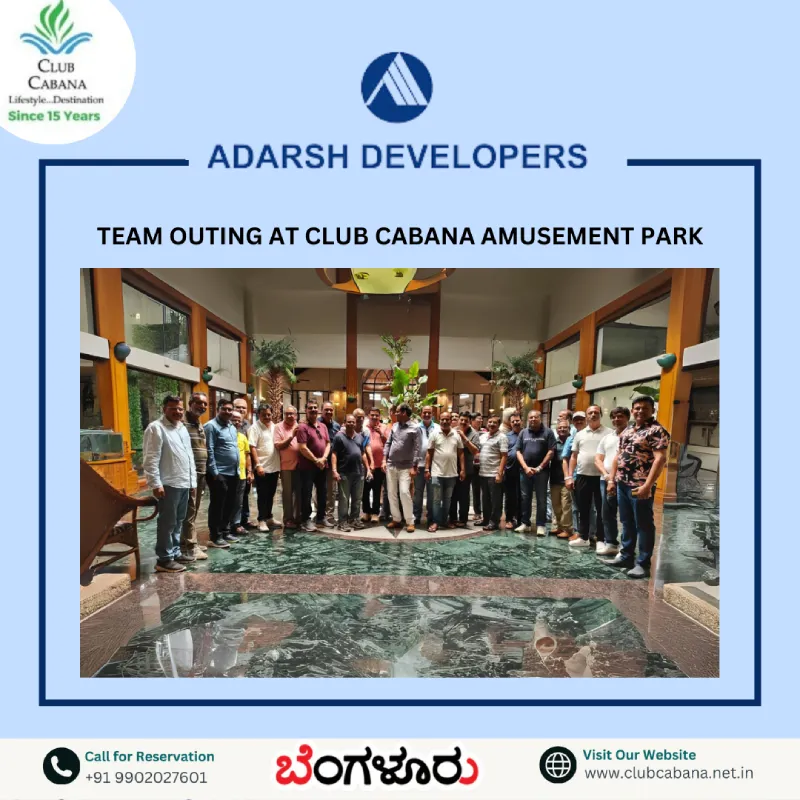 Adrash Developers Team Corporate outing Bangalore memories captured at Club Cabana
