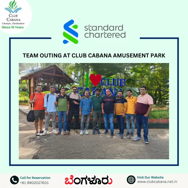 Standard Chartered Corporate outing Bangalore memories captured at Club Cabana