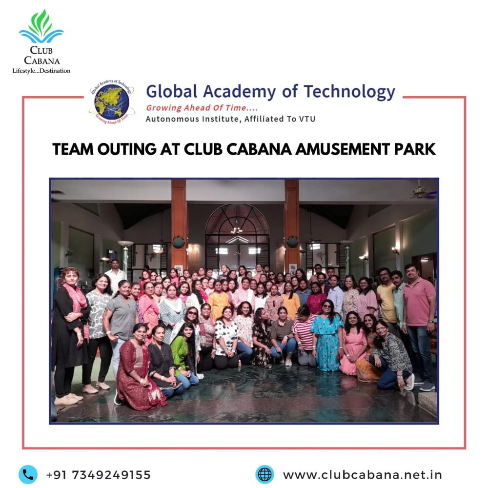 Global Academy of technology Corporate outing Bangalore memories captured at Club Cabana