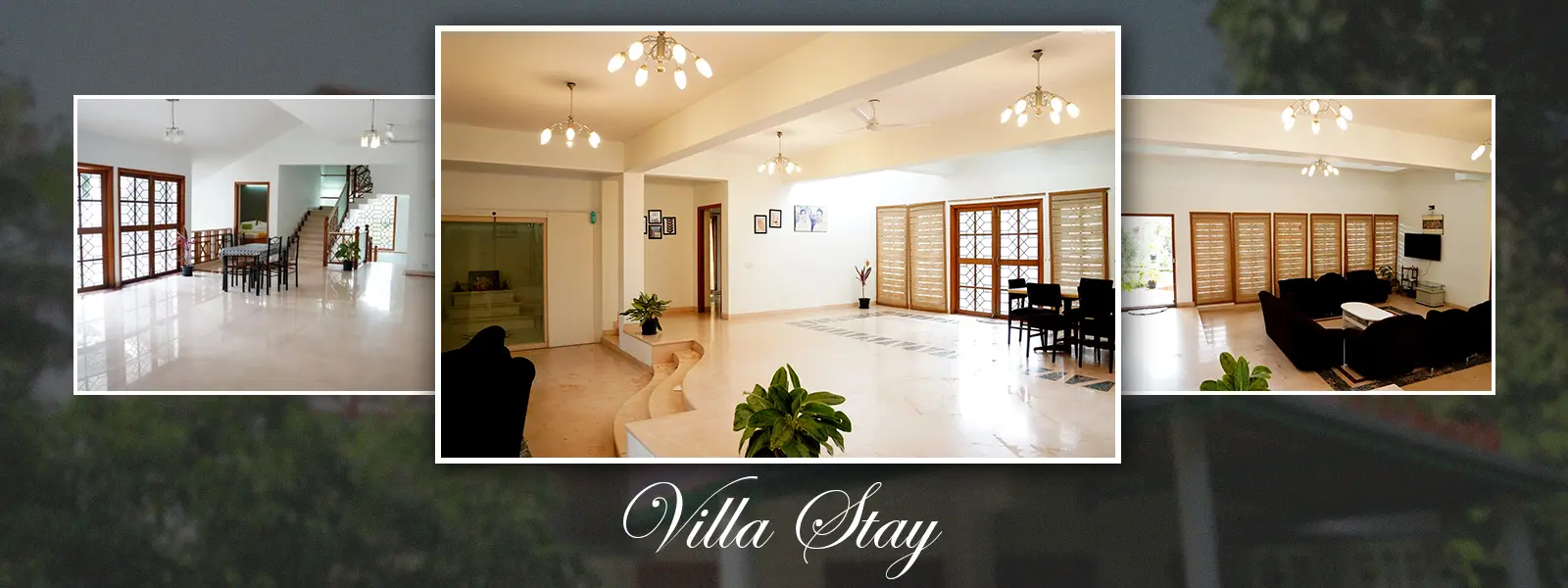 Elegant and modern interiors designed for comfort during your Villa Stay in Bangalore.